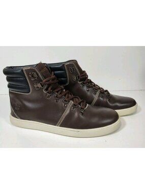 Timberland Groveton Alpine Leather Casual High Top Boots Men's 10.5 Brown 6917B